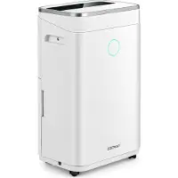 Coast Luftentfeuchter 25L/Tag mit Ablassschlauch und LED-Anzeige - Weiß - 34x24x57 cm