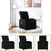 The Living Store Massagesessel Schwarz Stoff