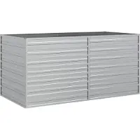 Syfax Garten-Hochbeet 160x80x77 cm Verzinkter Stahl Silbern