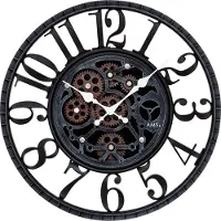 AMS W9634 Wanduhr mit Kunststoffgehäuse und separat bewegtem Räderwerk