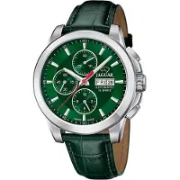 Jaguar Le Chronographe Automatik Chronograph Grün Leder J975/5