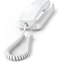 Gigaset DESK 200, Analoges Telefon, Kabelgebundenes Mobilteil, 10 Eintragungen, Weiß