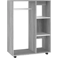 Syfax Kleiderschrank Grau Sonoma 80x40x110 cm Holzwerkstoff