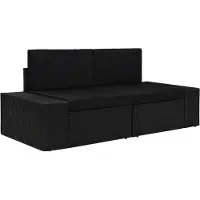 Sonstiges Modulares 2-Sitzer-Sofa Poly Rattan Schwarz