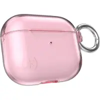 Speck Presidio Clear - Apple AirPods 3 Hülle mit Microban Schutz (Icy Pink)