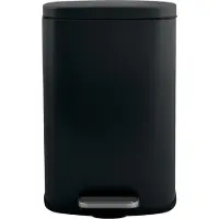 Spirella Abfalleimer 30 Liter Edelstahl mit Absenkautomatik und Inneneimer "Akira" Küche Mülleimer Softclose Abfalleimer schwarz matt