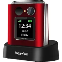Bea fon Fold 10 LTE, Klappgehäuse, Single SIM, 5,59 cm (2.2"), Bluetooth, 1000 mAh, Schwarz, Rot