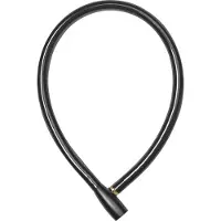 ABUS Kabelschloss 3406K - 55 mm langes Stahlkabel mit Kunststoffummantelung - Fahrradschloss mit -Sicherheitslevel 1 - Schwarz