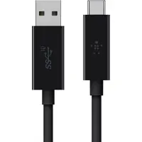 Belkin USB-C auf USB-A, bis zu 10 GBit-s, 3A, schwarzes USB 3.1 SuperSpeed+ Kabel