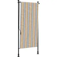 Syfax Außenrollo Gelb und Weiß 100x270 cm Stoff und Stahl