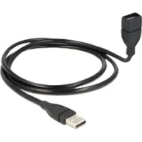 DeLOCK 1m USB 2.0, 1 m, USB A, USB A, USB 2.0, Männlich/Weiblich, Schwarz
