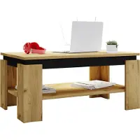 VCM Holz Beistelltisch | Couchtisch schlicht | Maße ca. H. 41 x B. 90 x T. 53cm | Wohnzimmertisch | Sofatisch - Rolas