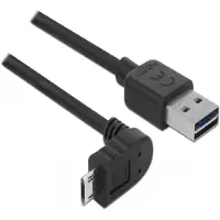 DeLOCK 83856, 2 m, USB A, Micro-USB B, USB 2.0, Männlich/Männlich, Schwarz