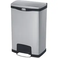 Rubbermaid 1901992, 49 l, Rechteckig, Metall, Kunststoff, Schwarz, Grau, Terrasse, Kunststoff