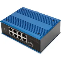 Digitus 8 Port Fast Ethernet Netzwerk PoE Switch, Industrial, Unmanaged, 1 SFP Uplink, Unmanaged, Fast Ethernet (10/100), Vollduplex, Power over Ethernet (PoE)