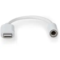 Nedis CCGB39950WT01 Lightning-Adapter Apple 8-Pin auf 3,5 mm Buchse 0,1 m PVC