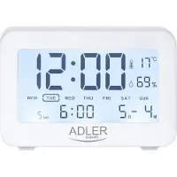 Adler AD 1196 weiß Batteriebetriebener Wecker