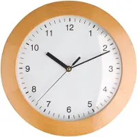 TFA-Dostmann Funk-Wanduhr, analog mit Rahmen aus Buche, 98.1065,