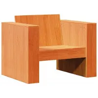 Syfax Gartensessel Wachsbraun 79x60x62 cm Massivholz Kiefer
