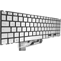 T-ProTek DEUTSCHE - Tastatur Silber mit Beleuchtung kompatibel für Asus ZenBook 15 UX533FN