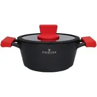 Zwieger Obsidian Topf mit Deckel 20Cm Induktion