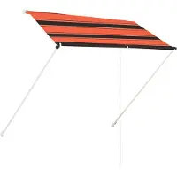 Syfax Einziehbare Markise 200×150 cm Orange und Braun