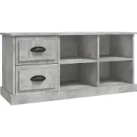 Syfax TV-Schrank Betongrau 102x35,5x47,5 cm Holzwerkstoff