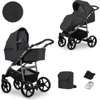 Kunert Mata Kinderwagen Graphit / Graphitrahmen / 2 IN 1