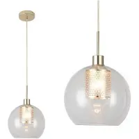 Rabalux 6495 Pendelleuchte 1 Spot Philana, E27, gold, Kugel-rund, Modern, ø250mm