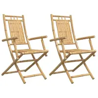 Syfax Klappstühle, 2 Stück, 53 x 66 x 99 cm, Bambus
