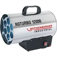 Rothenberger Heißlufterzeuger Roturbo 12000, 12 kW, Propangas, Grau, Mit Druckminderer und Schlauch