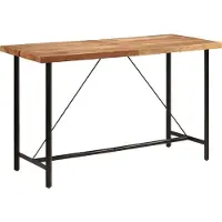 Syfax Bartisch 180x70x107 cm Massivholz Akazie und Eisen