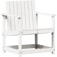 Syfax Gartenstuhl Weiß 62x56x77 cm Massivholz Kiefer