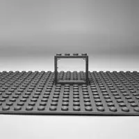 LEGO 10x hellgrauer Rahmen 1x4x6 mit transparenter Tür