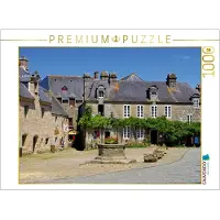 CALVENDO Puzzle Place de l'Église in Locronan 1000 Teile Lege-Größe 64 x 48 cm Foto-Puzzle Bild von LianeM, 1000 Stück(e), andere, 14 Jahr(e)