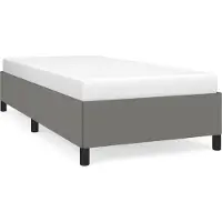 Syfax Bettgestell ohne Matratze Dunkelgrau 90x190 cm Stoff