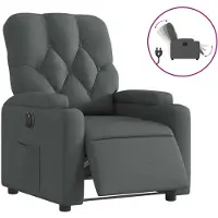 Syfax Relaxsessel Elektrisch Dunkelgrau Stoff