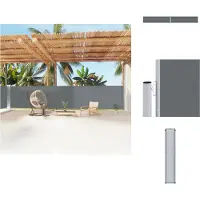 vidaXL Seitenmarkise Ausziehbar Anthrazit 160x1200 cm - Sonnenschirme & Sonnenschutze