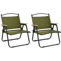 Syfax Campingstühle 2 Stk. Grün 54x43x59 cm Oxford-Gewebe