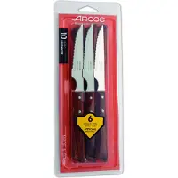 Arcos FOREST Steakmesser mit Holzgriff, Länge 110/220 mm - 6er Set