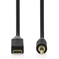 Nedis CCBW65950AT10 USB-C-Adapter USB 2.0 USB-C auf 3,5 mm Stecker 1 m Schwarz