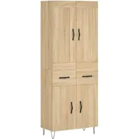 Syfax Highboard Sonoma-Eiche 69,5x34x180 cm Holzwerkstoff