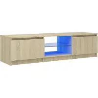 Sonstiges TV-Schrank mit LED-Leuchten Sonoma-Eiche 140x40x36 cm