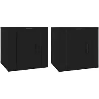 Syfax TV-Wandschränke 2 Stk. Schwarz 40x34,5x40 cm