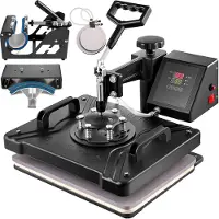 OEM Transferpresse 5 in 1 Heißpresse Maschine 38x30cm T-shirt Presse Maschine Hitzepresse Maschine DIY Heat Press mit Digitaler LED-Temperatur- und Zeitcontroller