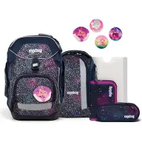 Ergobag pack SUPER REFLEX GLOW 6-teiliges Schulrucksack-Set 2025 Bärlaxy