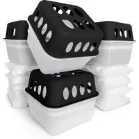 Floordirekt 4er-SET Luftentfeuchter Raumentfeuchter in 6 Farben und 2 Designs Schwarz Hava