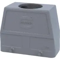 Harting Han 16B Tüllengehäuse hoch, 1xM40 gerader Kabelabgang, für 2 Bügel (am Unterteil) Verschraubung M40