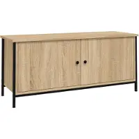 Syfax TV-Schrank mit Türen Sonoma-Eiche 102x35x45 cm Holzwerkstoff