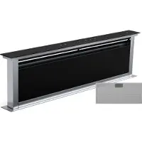 Klarstein Downdraft-Dunstabzugshaube 120cm, Versenkbare Dunstabzugshaube Abluft/Umluft für die Küche, Leise Umluft-Abzugshaube ohne Rohr, 836m³/h Luftstrom, LED-Beleuchtung & Touch-Bedienfeld
